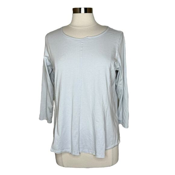 Comfy USA Gray 3/4 Sleeve T-Shirt Women’s Size Small New Minimalist - Picture 1 of 10
